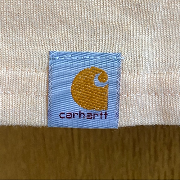 CARHARTT • NEW! Script Logo Graphic Tee T-Shirt - Cantaloupe Heather - Size S - Picture 5 of 11